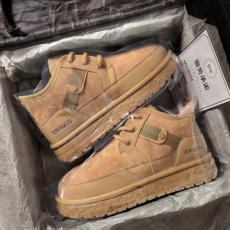 桑坡轮胎底皮毛一体雪地靴