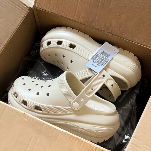 纯原高版本官方正品光轮洞洞鞋女夏季外穿厚底增高软底踩屎感拖鞋