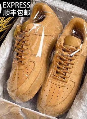 AF1空军.一号小麦色男鞋官方正品旗舰店低帮休闲鞋情侣百搭板鞋女