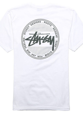 Stussy vintage dot tee 17ss 复古徽章男女同款潮牌圆领短袖T恤