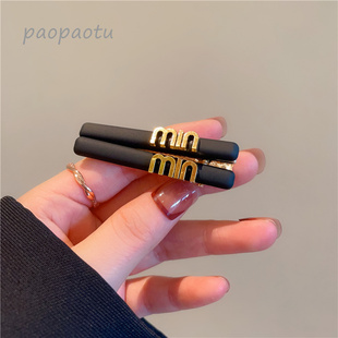 覆古字母网红风小发夹侧夹子高级感气质浏海夹碎发夹一字夹女发饰