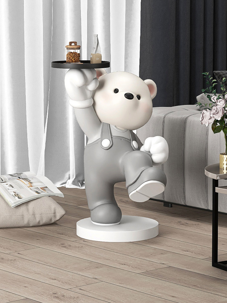 大熊客厅落地式装饰品家居配件电视柜沙发旁边托盘床边乔迁之喜礼