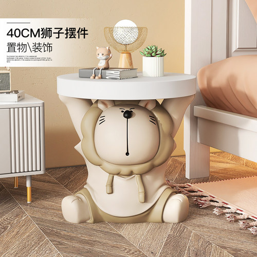 狮子床头沙发旁茶几托盘客厅落地摆件家居饰品电视柜装饰乔迁礼物