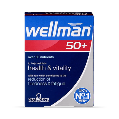 【2028年4月】英国薇塔贝尔50岁wellman50+男士复合营养片30粒