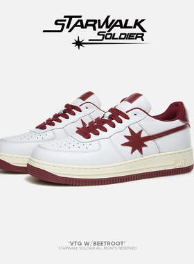 STARWALK SOLDIER VTG W/RED复古白红流星鞋流行厚底小众新品潮鞋