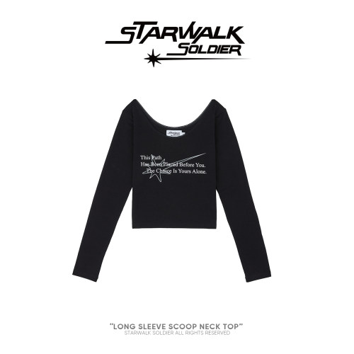 starwalk长袖T恤字母印花