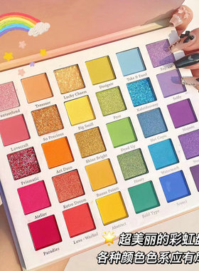 彩虹糖眼影盘儿童舞台妆彩妆专用表演化妆品cos妆蓝绿色紫色亮片