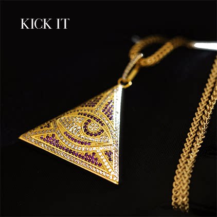 kick it 全知之眼 上帝之眼 三角项链ins原创配饰 独立设计师品牌