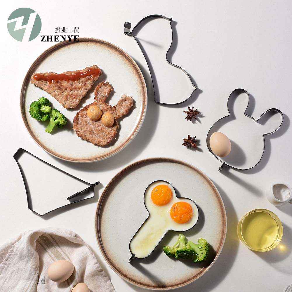 跨境funny egg fryer 厨房煎饼模不粘创意搞怪煎蛋模具