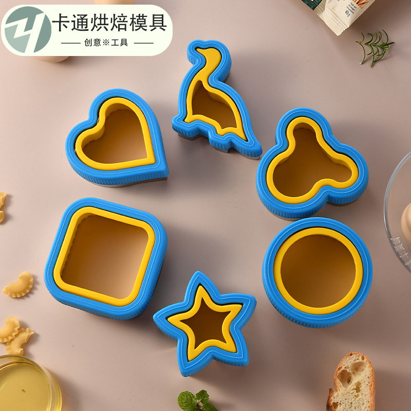 Amazon热销卡通三明治封边切割模具饼干切水果压花器烘焙模具