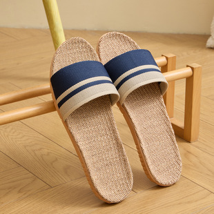 老人亚麻拖鞋男款2026新款室内居家透气吸汗防滑四季棉麻女士拖鞋