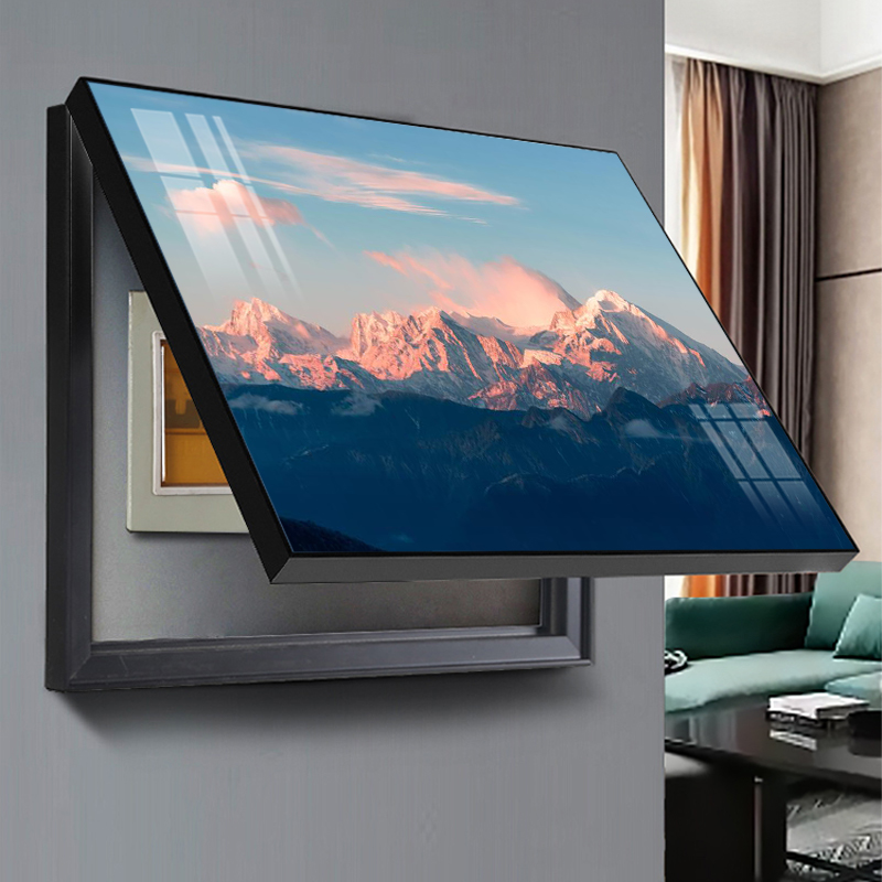 电表箱装饰画免打孔唯美自然风景客厅电表盒电闸箱遮挡配电箱挂画