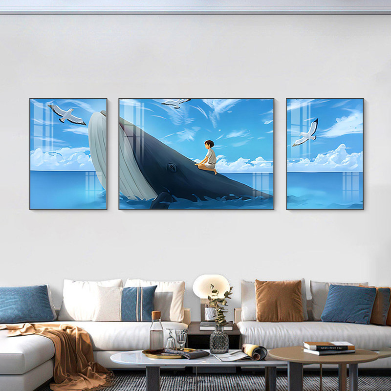 儿童房装饰画儿童乐园卡通挂画客厅沙发背景墙壁画卧室高档晶瓷画