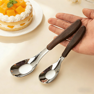 炊师爷 食品级304不锈钢元宝勺子家用可爱小汤勺宝宝吃饭勺餐具