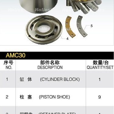 供应 AMC30  缸体、柱塞、回程盘、配油盘等液压泵配件
