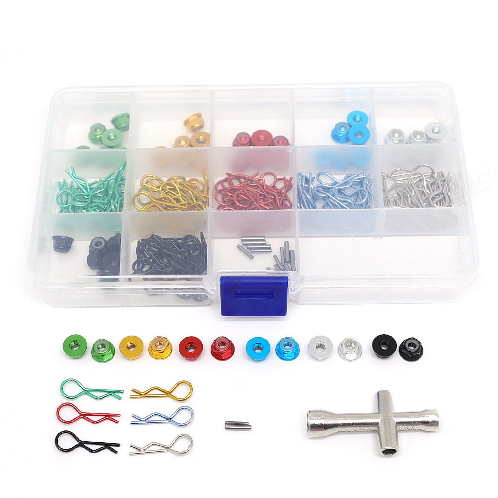 RC 模型车 1:10 1:12 油车电车 彩色 R扣 M4 法兰螺母 铝合金螺母