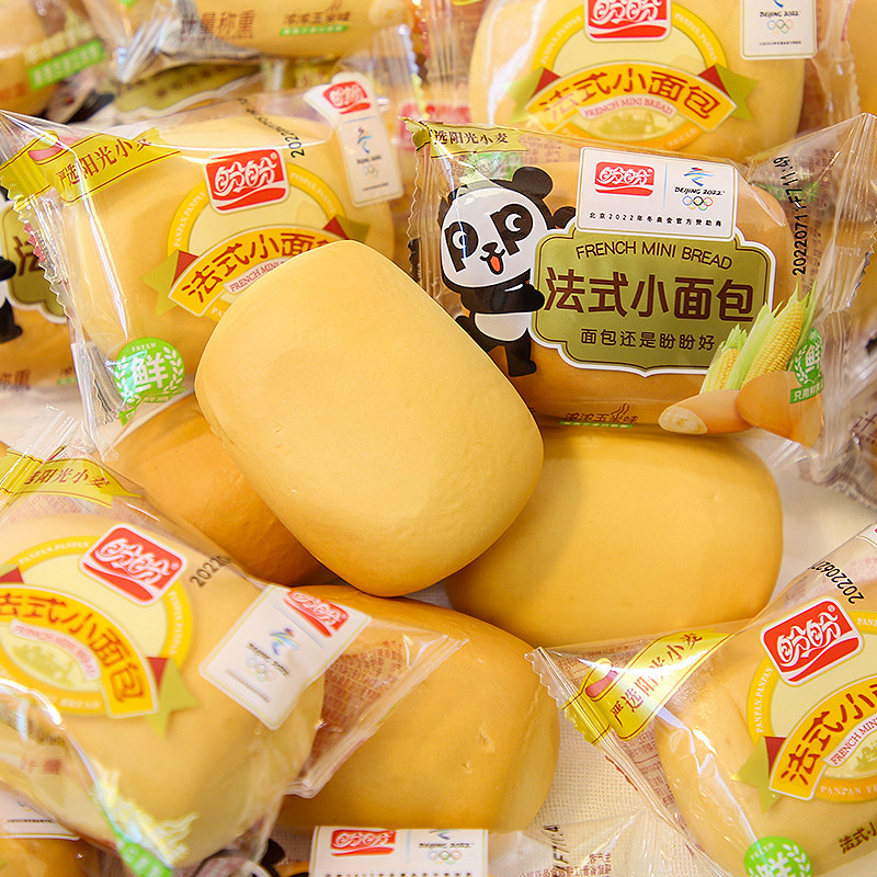 盼盼法式小面包玉米味奶香软面包速食早餐食品整箱零食休闲食品