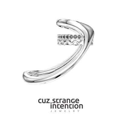 Cuz Strange Intention/尼罗异形戒指/原创小众情侣轻奢法式