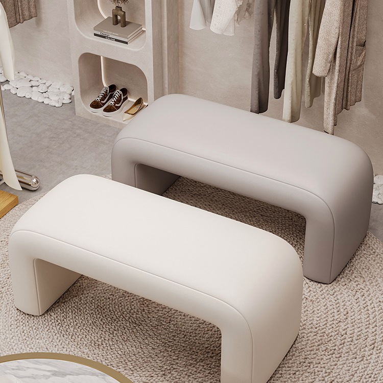 换鞋凳家用门口入户试衣间穿鞋凳轻奢感床尾凳长条凳子试衣J*