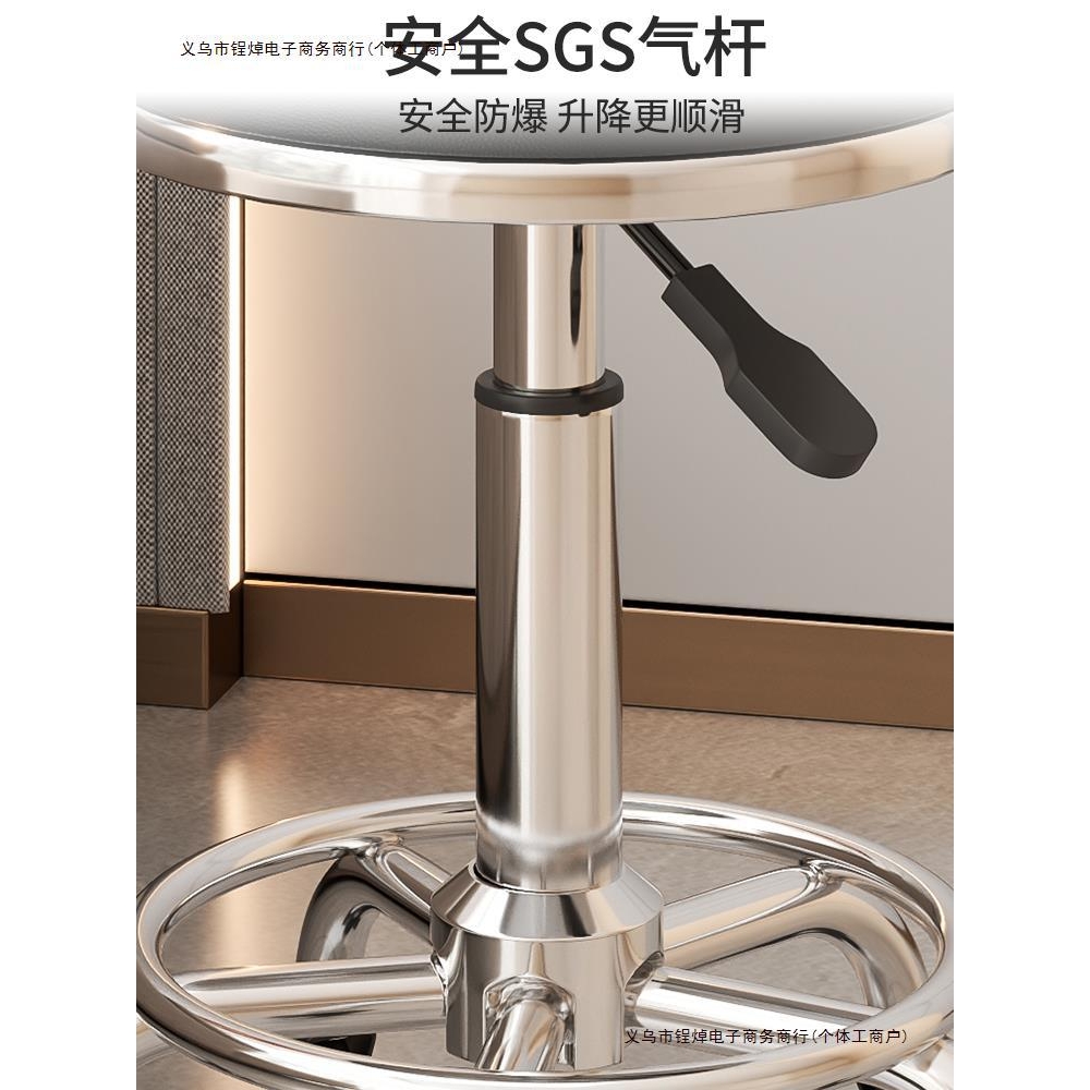 圆凳大工凳椅子椅美发升降美容凳子滑轮美甲转椅美容院理包邮