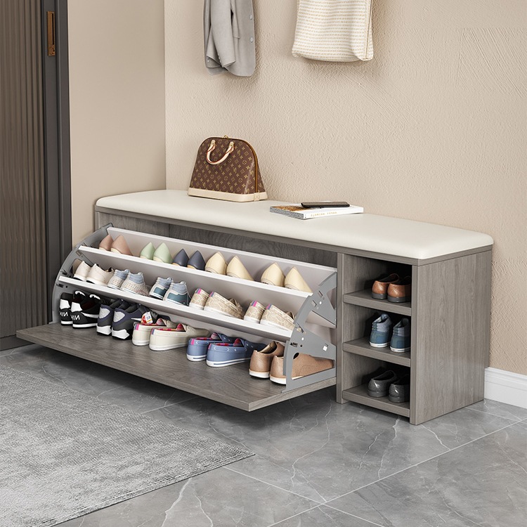 换鞋凳家用门口可坐带翻斗软包坐垫矮鞋柜可收纳入户玄关穿鞋凳子