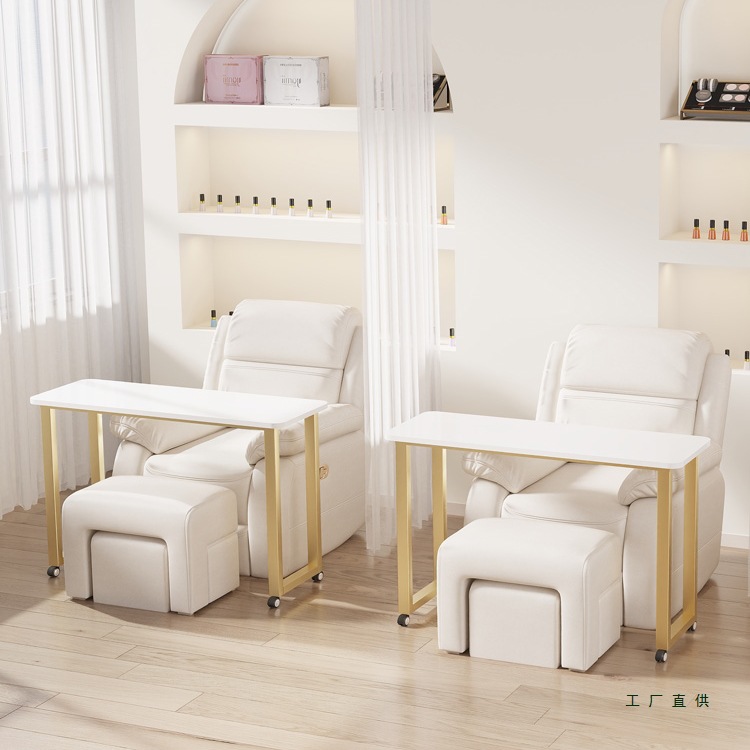 可移动美甲桌子单层日式美甲沙发桌带轮子现代简约跨沙发桌美甲台