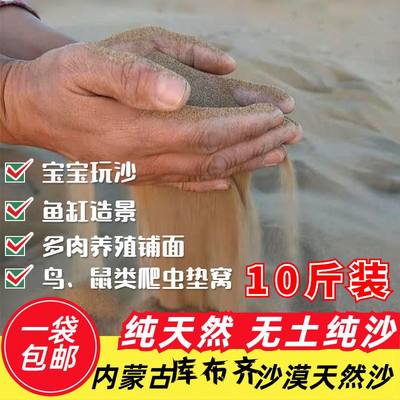 沙子细沙内蒙古沙漠沙子儿童细沙子鱼缸细沙无杂质天然圆粒沙砂子