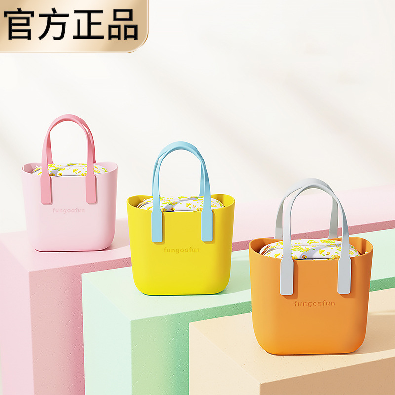 轻便逛逛包防水包新款气质托特包单肩沙滩轻便包糖果色马卡龙手提