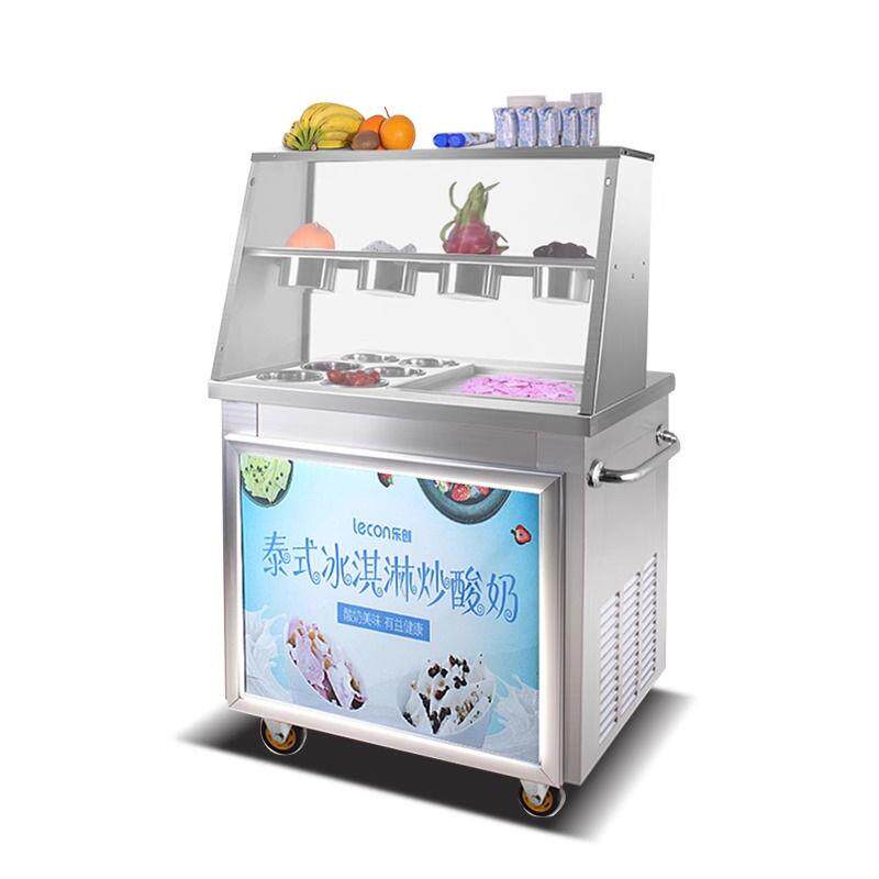 贝率炒冰机商用炒酸奶机单双锅炒冰淇淋厚切炒冰激凌机全自动摆摊