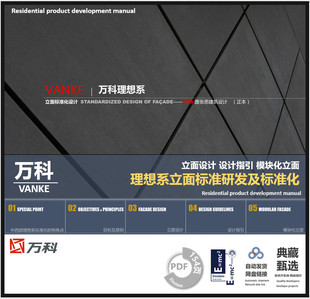 万科地产VANKE理想系创新立面研发及设计模块标准