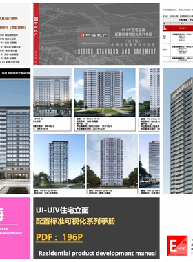 中海地产U1-U4住宅立面配置标准可视化系列手册现代公建化立面