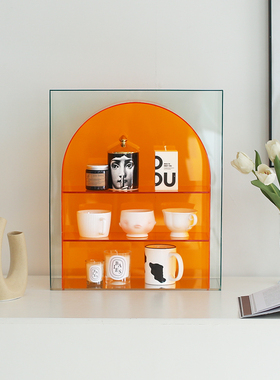 空之喵喵亚克力化妆品收纳架杯子架子香水香薰置物架桌面客厅水杯