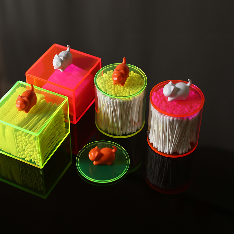 [空之喵喵]棉签牙签卸妆棉收纳盒