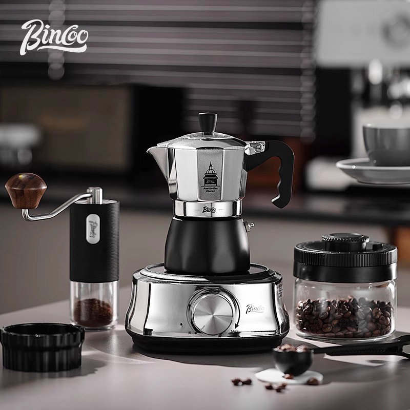 BinCoo双阀摩卡壶煮咖啡壶家用小型意式浓缩萃取咖啡机手冲机套装