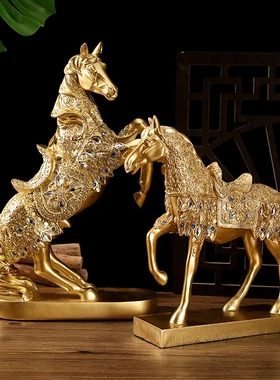 招财金马摆件客厅电视柜酒柜