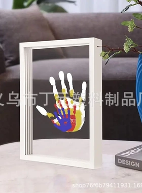 DIY相框彩色涂鸦手印油画画框多