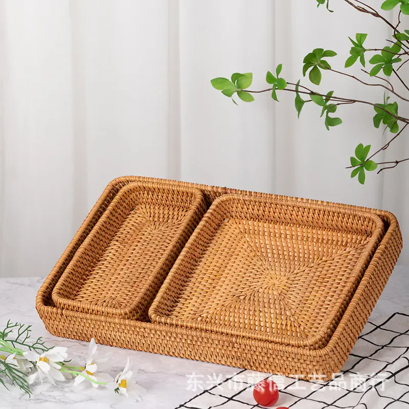 越南藤编草编编织收纳筐水果