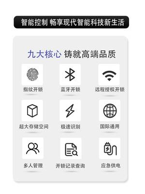 新品指纹钥匙盒智能蓝牙钥匙箱壁挂式免打孔钥匙盒远程控制户外钥