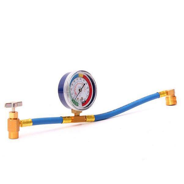 R134A RECHARGE HOSE日本亚洲专用开瓶器汽车空调制冷补充加氟管