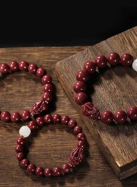 2026高含量朱砂本命年男女手链紫金砂情侣貔貅手串礼物