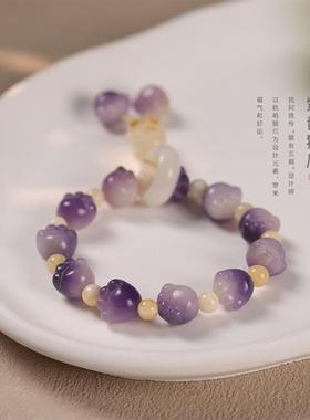 2026可爱软萌猫爪生日礼物菩提根新款小梨涡猫爪福气猫穗子女手串