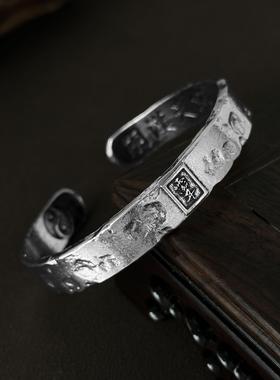 2025复古素款百搭情侣款嗣汉天师府法戒民族风錾刻指环厂家