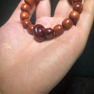 2026精品血檀木老型珠跑环手串单圈佛珠男款手链文玩木作小礼品