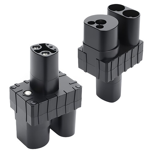 适用特斯拉CCS2转NACS欧标转美标直流DC超充转换头TPC转接头400A