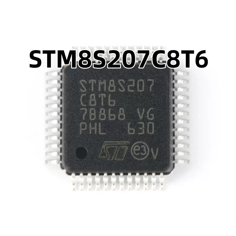 STM8S207C8T6 LQFP-48 24MHz/64KB闪存/8位微控制器-MC 原装正品