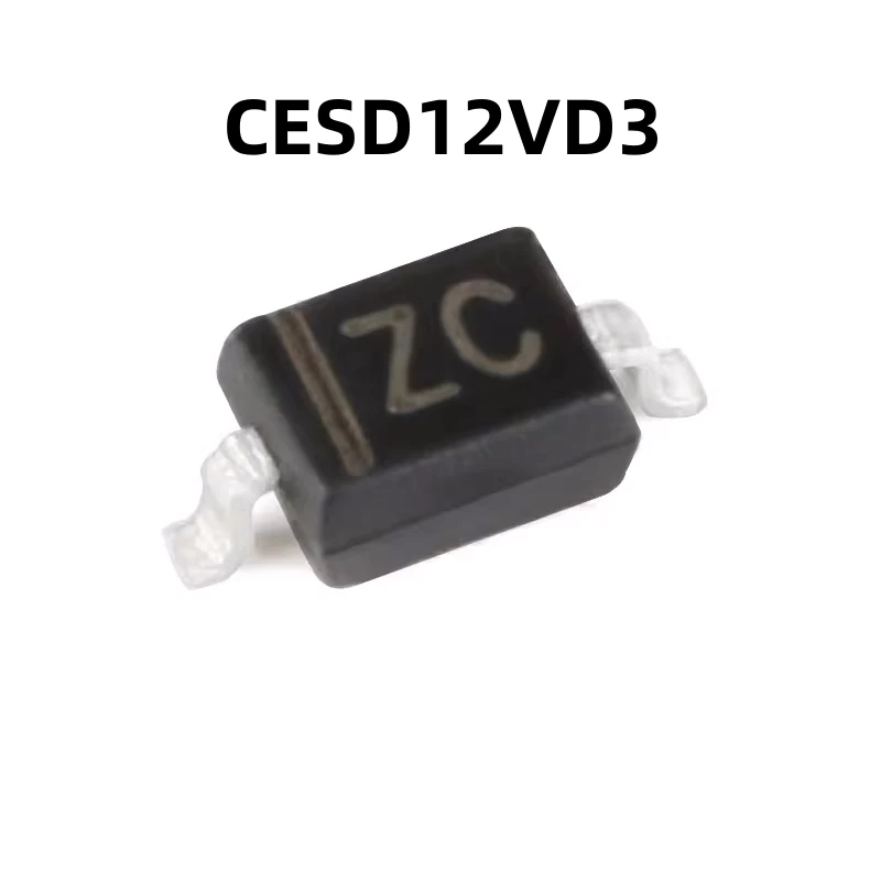 100只 CESD12VD3 ZC SOD-323 原装正品12V单向 贴片ESD二极管