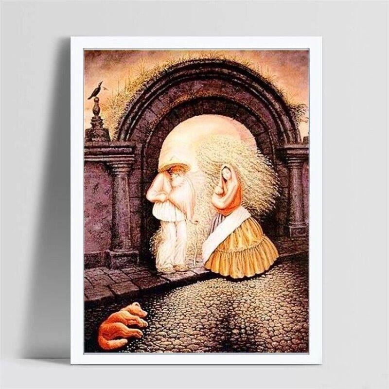 新款咨询室心理挂画双关图心理学挂画错觉图挂图测试图装饰画有框