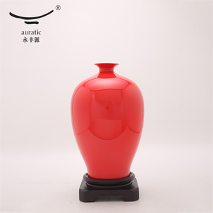 客厅摆件装 饰品 宝安花瓶260mm 永丰源陶瓷花瓶 满堂红