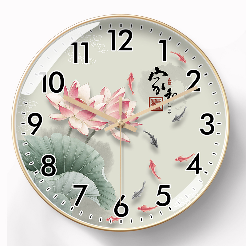 美幻達pvc簡約玻璃室內塑料電波鐘掛鐘