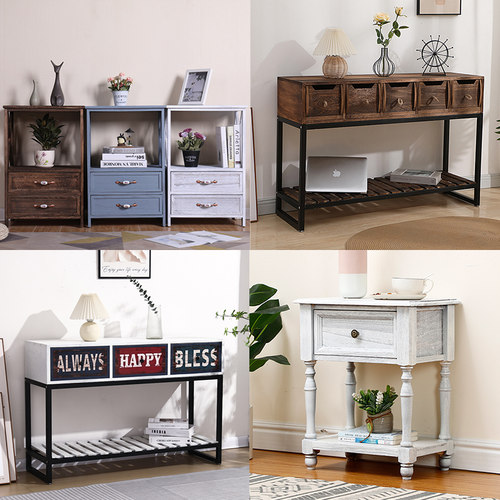 ins风经济美式收纳柜花园展览柜